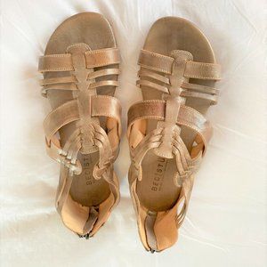 Bed Stu Leather Gladiator Rustic Sandals WIDE Tan